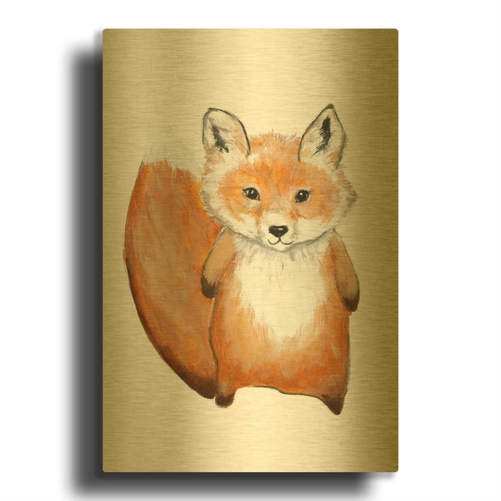 'Little Fox' By Design Fabrikken Gold Metal Wall Art