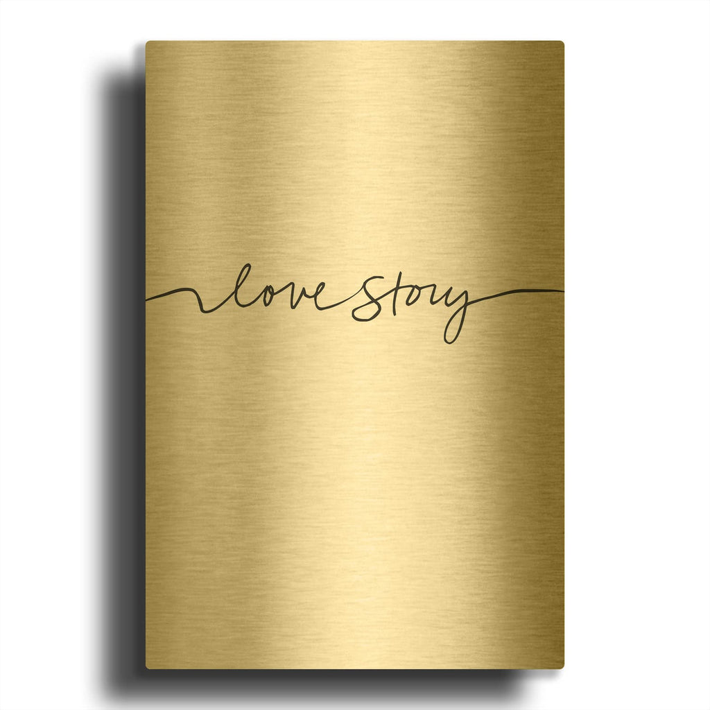 'Love Story' By Design Fabrikken Gold Metal Wall Art