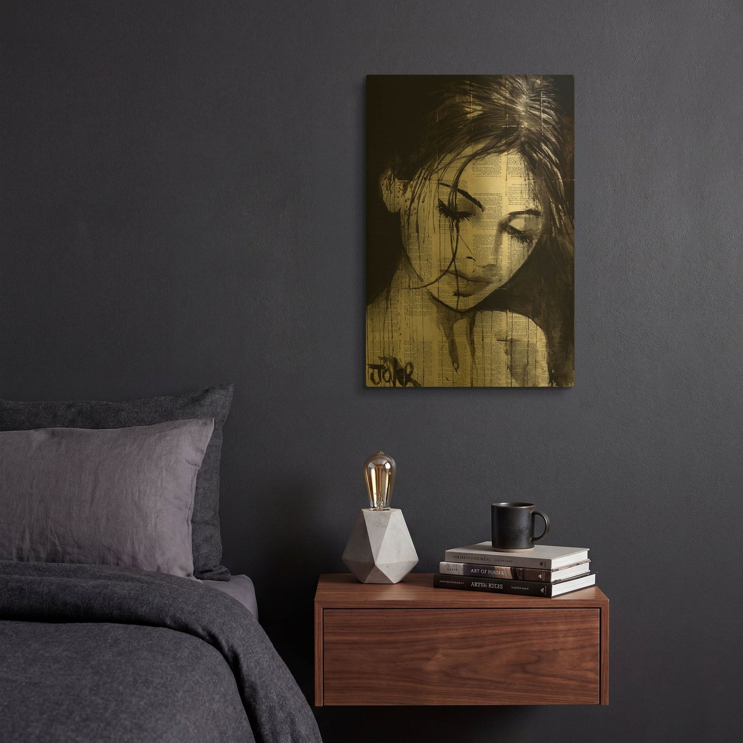 'Wild Daisy' By Loui Jover Gold Metal Wall Art