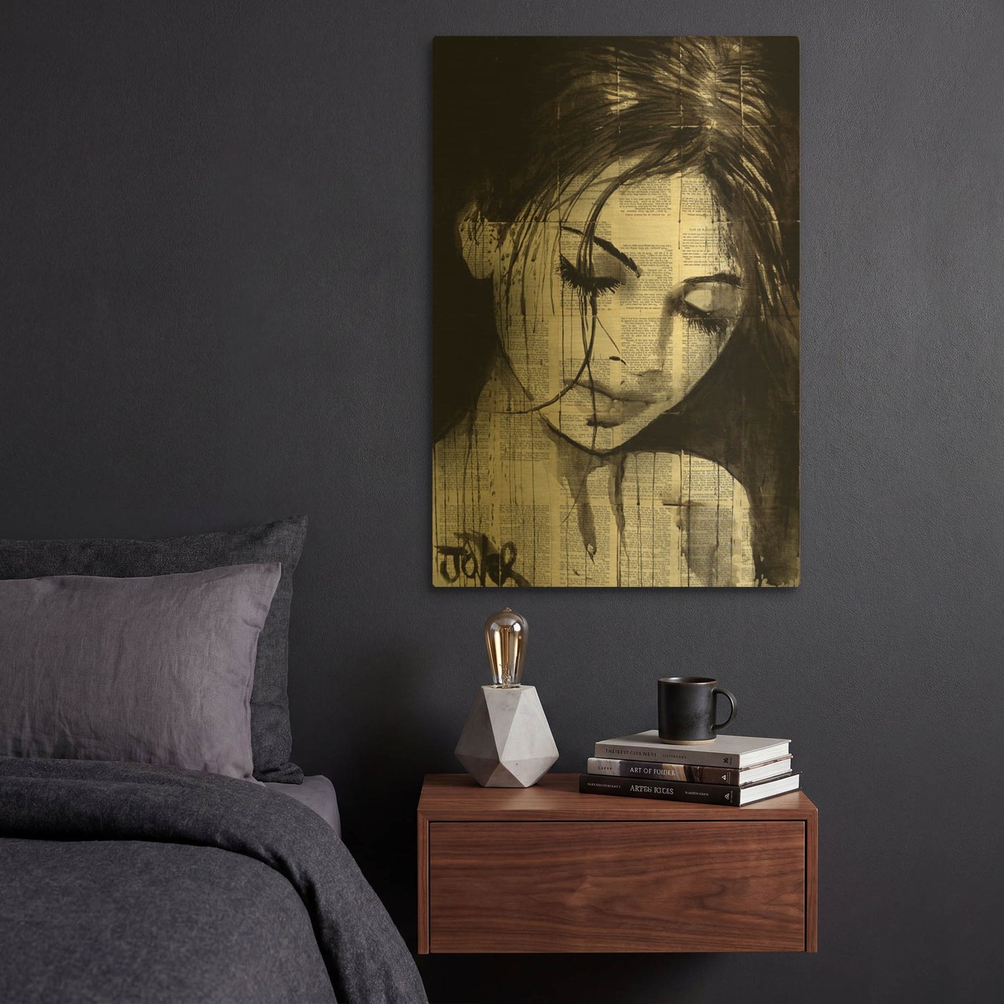 'Wild Daisy' By Loui Jover Gold Metal Wall Art