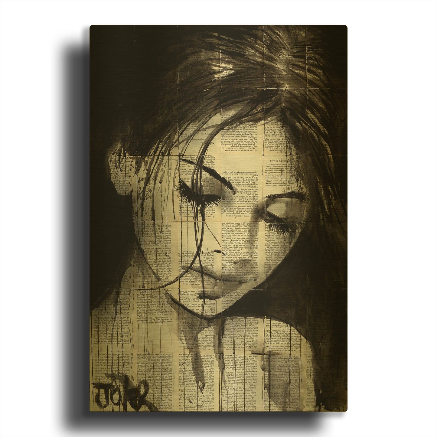 'Wild Daisy' By Loui Jover Gold Metal Wall Art
