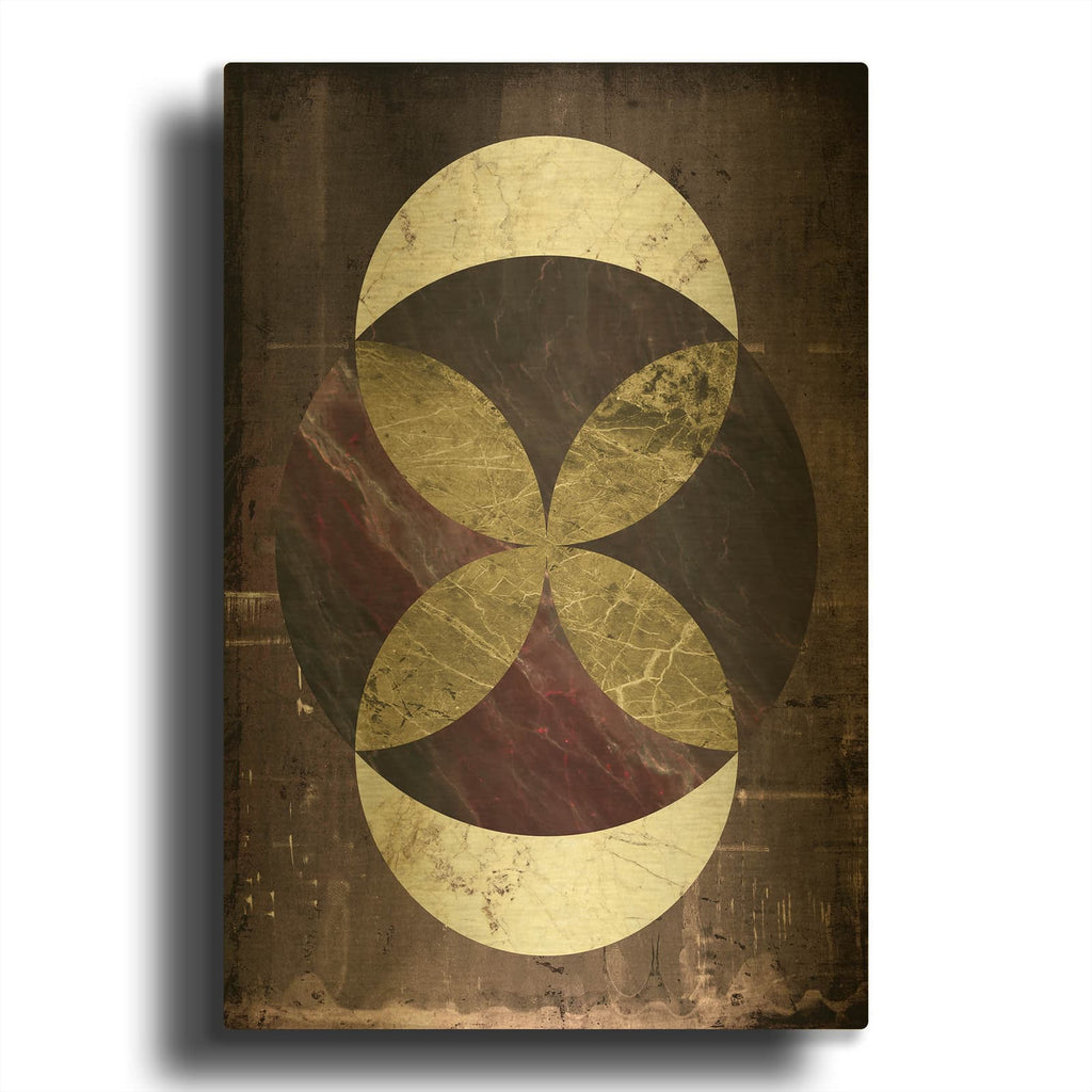 'Marble Rustic 2' By Design Fabrikken Gold Metal Wall Art