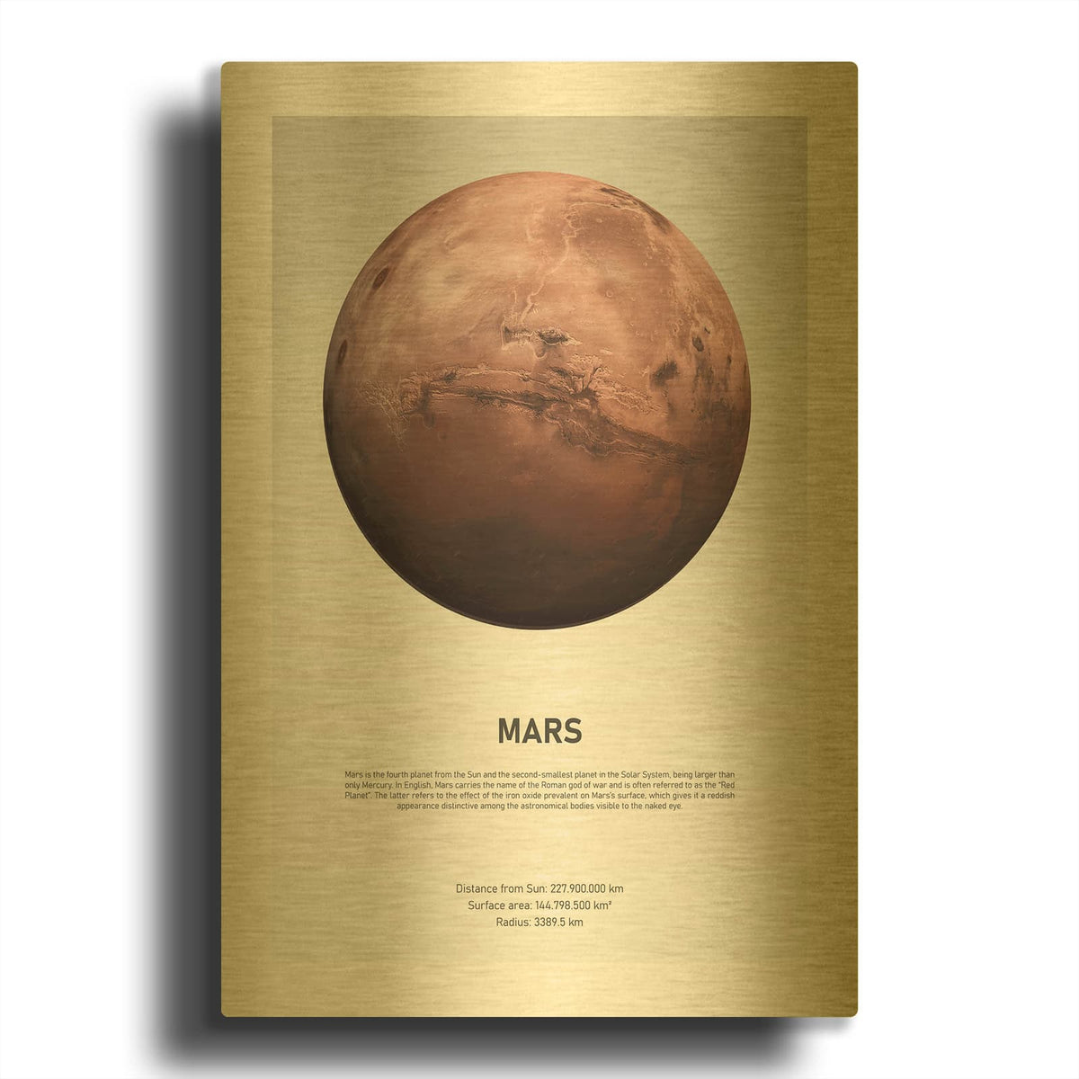 'Mars Light' By Design Fabrikken Gold Metal Wall Art
