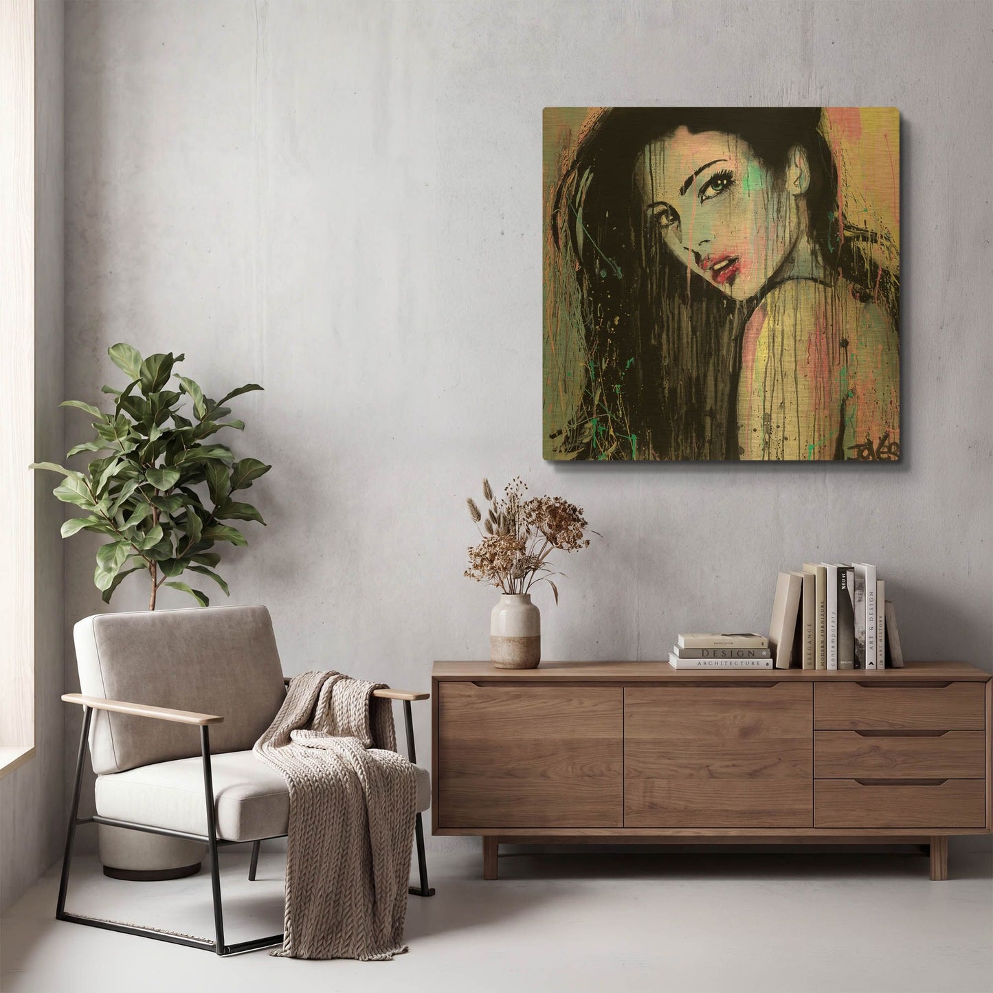 'Wild Orchid' By Loui Jover Gold Metal Wall Art