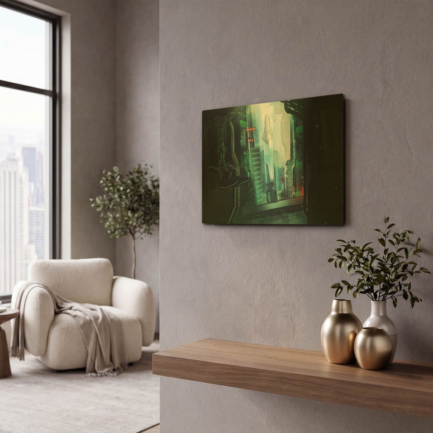 'Digital Age' By Jonathan Lam Gold Metal Wall Art