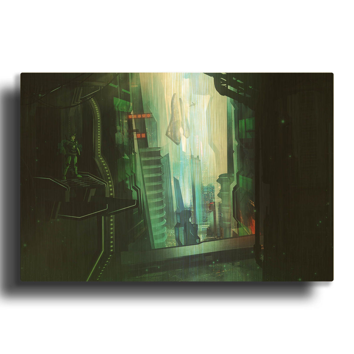 'Digital Age' By Jonathan Lam Gold Metal Wall Art