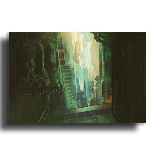 'Digital Age' By Jonathan Lam Gold Metal Wall Art