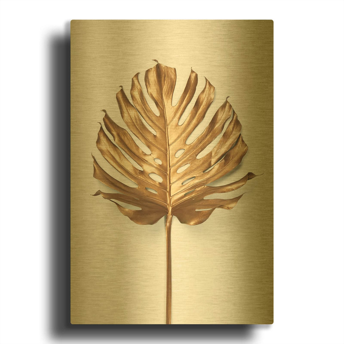 'Monstrea Gold Leaf' By Design Fabrikken Gold Metal Wall Art