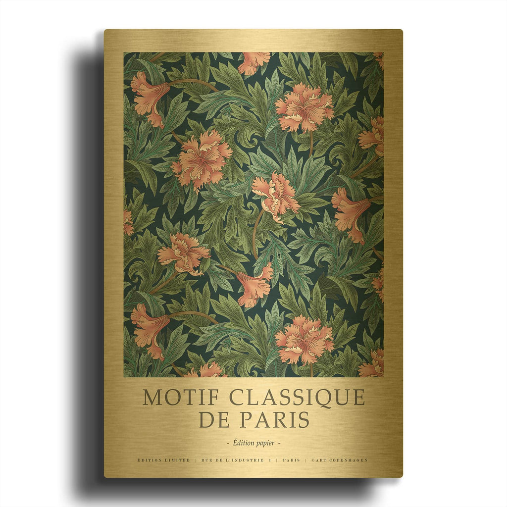 'Motif Classique 1' By Design Fabrikken Gold Metal Wall Art