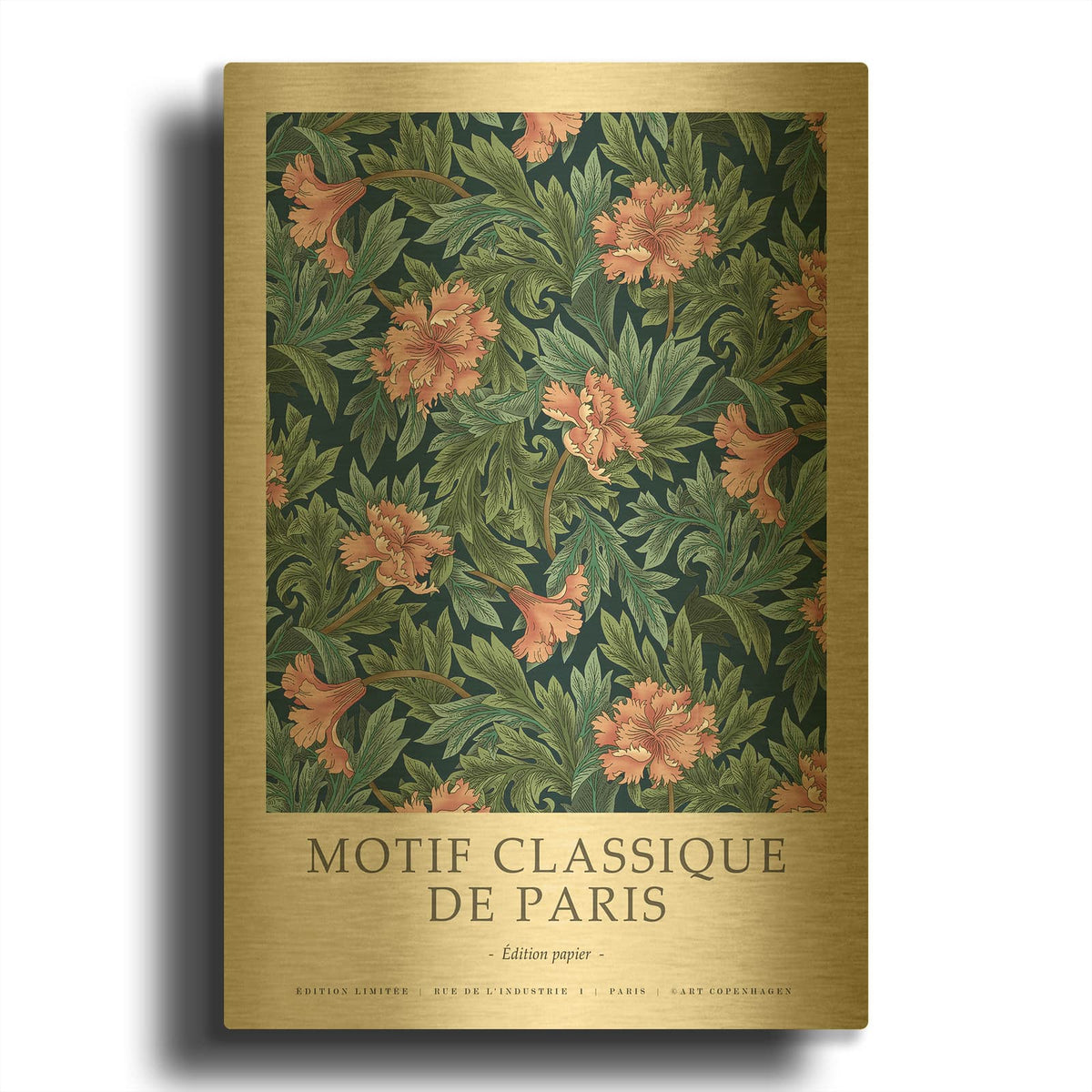 'Motif Classique 1' By Design Fabrikken Gold Metal Wall Art