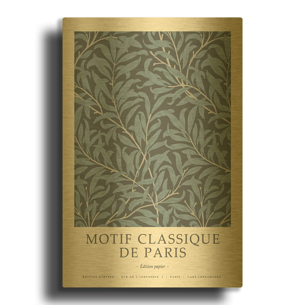 'Motif Classique 4' By Design Fabrikken Gold Metal Wall Art