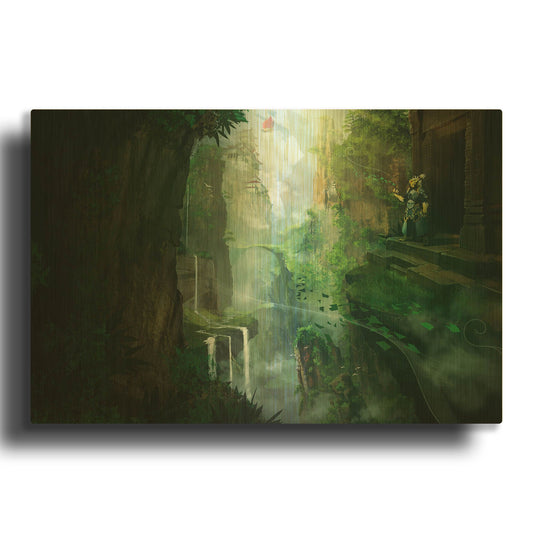 'Dragon Valley' By Jonathan Lam Gold Metal Wall Art