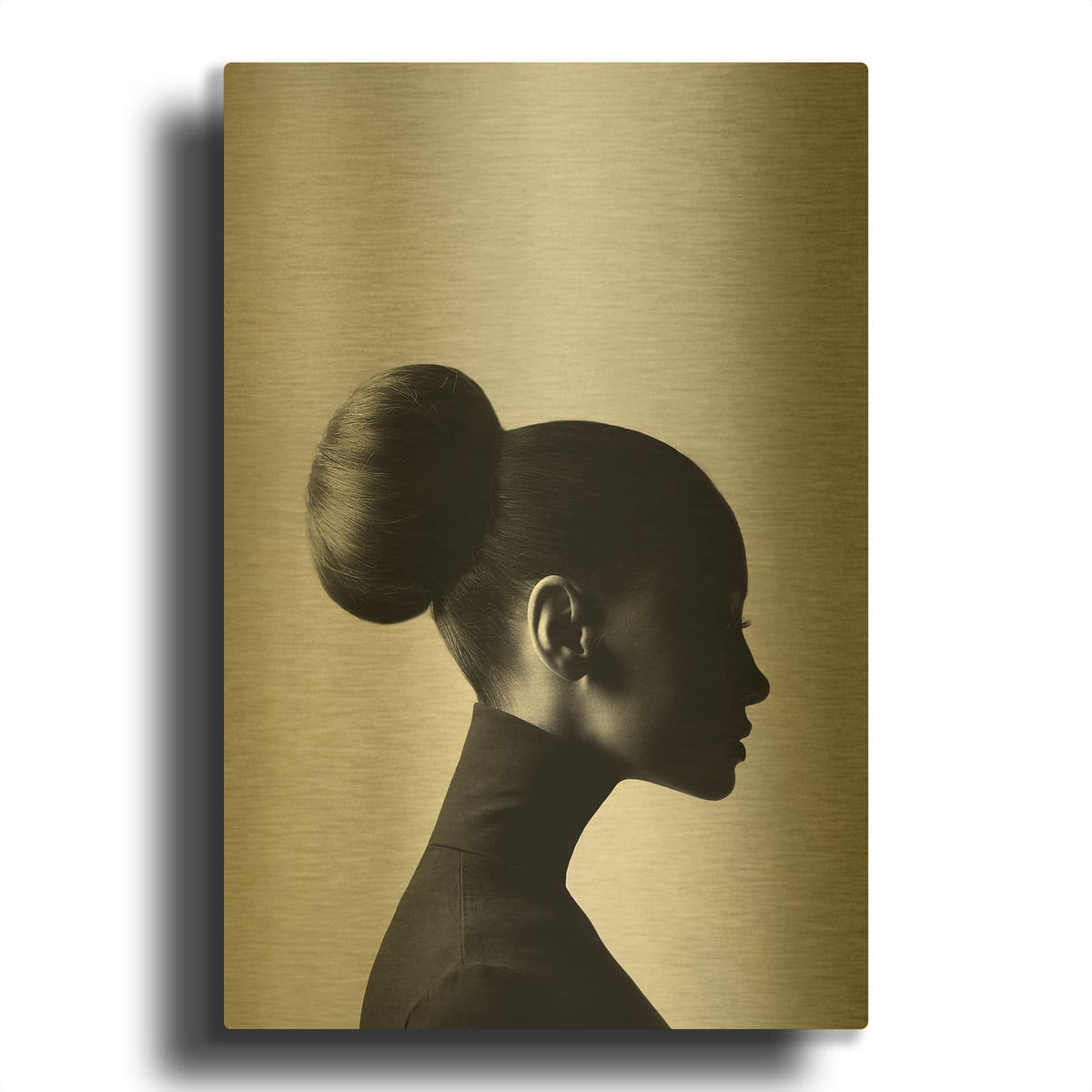 'Neck Up' By Design Fabrikken Gold Metal Wall Art