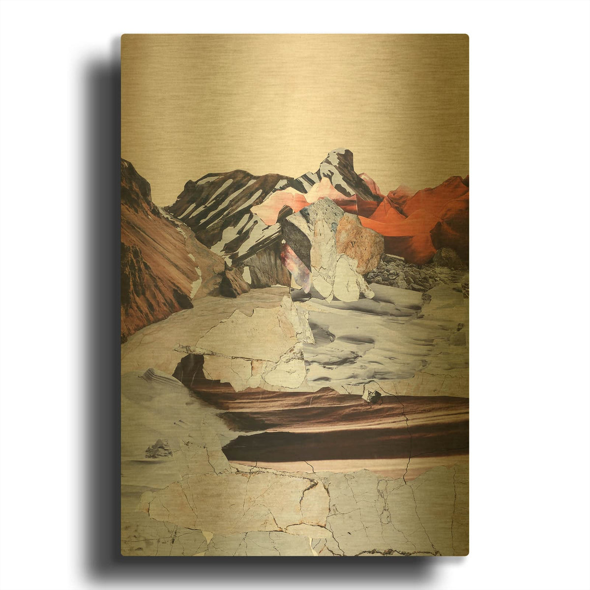 'New Era 1' By Design Fabrikken Gold Metal Wall Art
