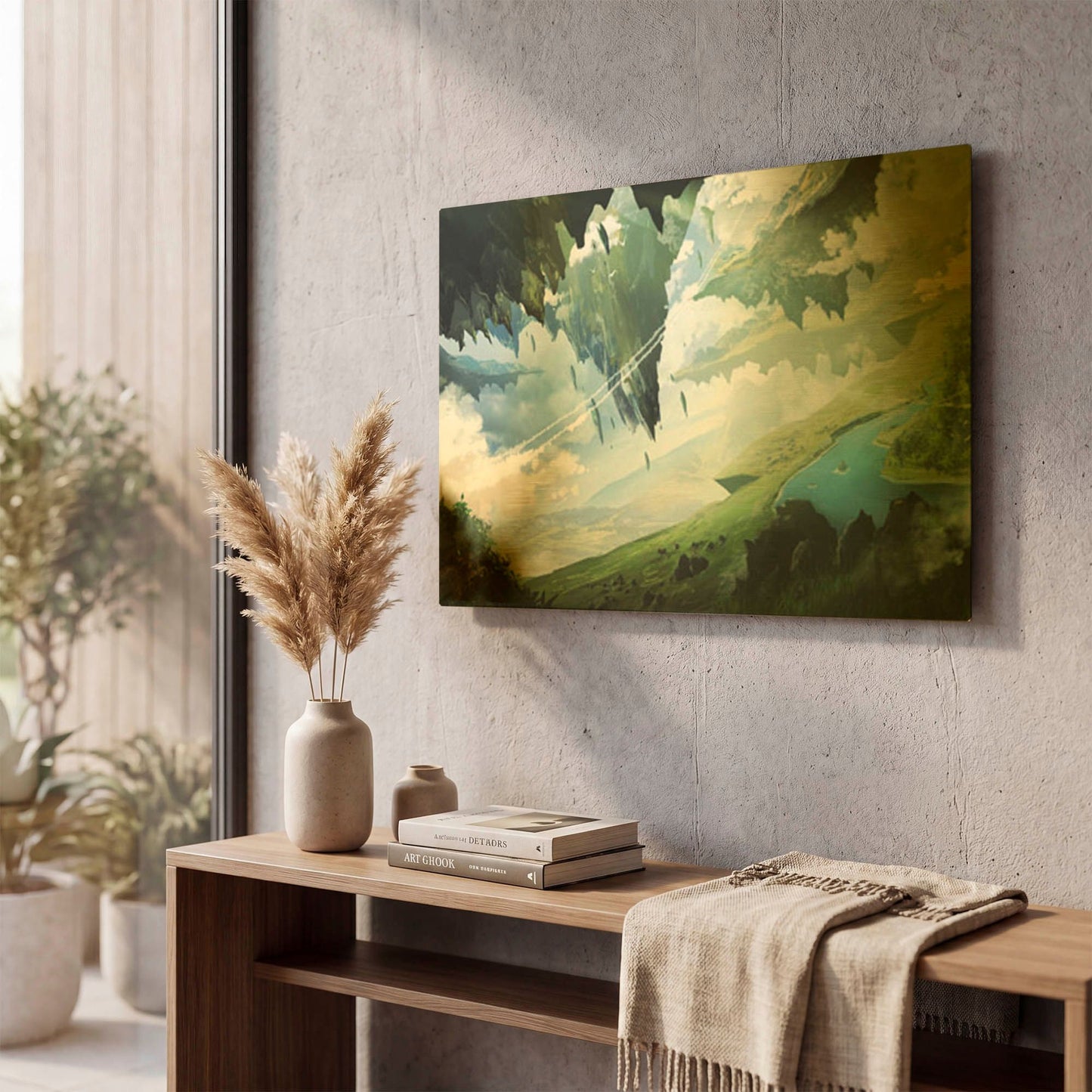 'Floating Island' By Jonathan Lam Gold Metal Wall Art