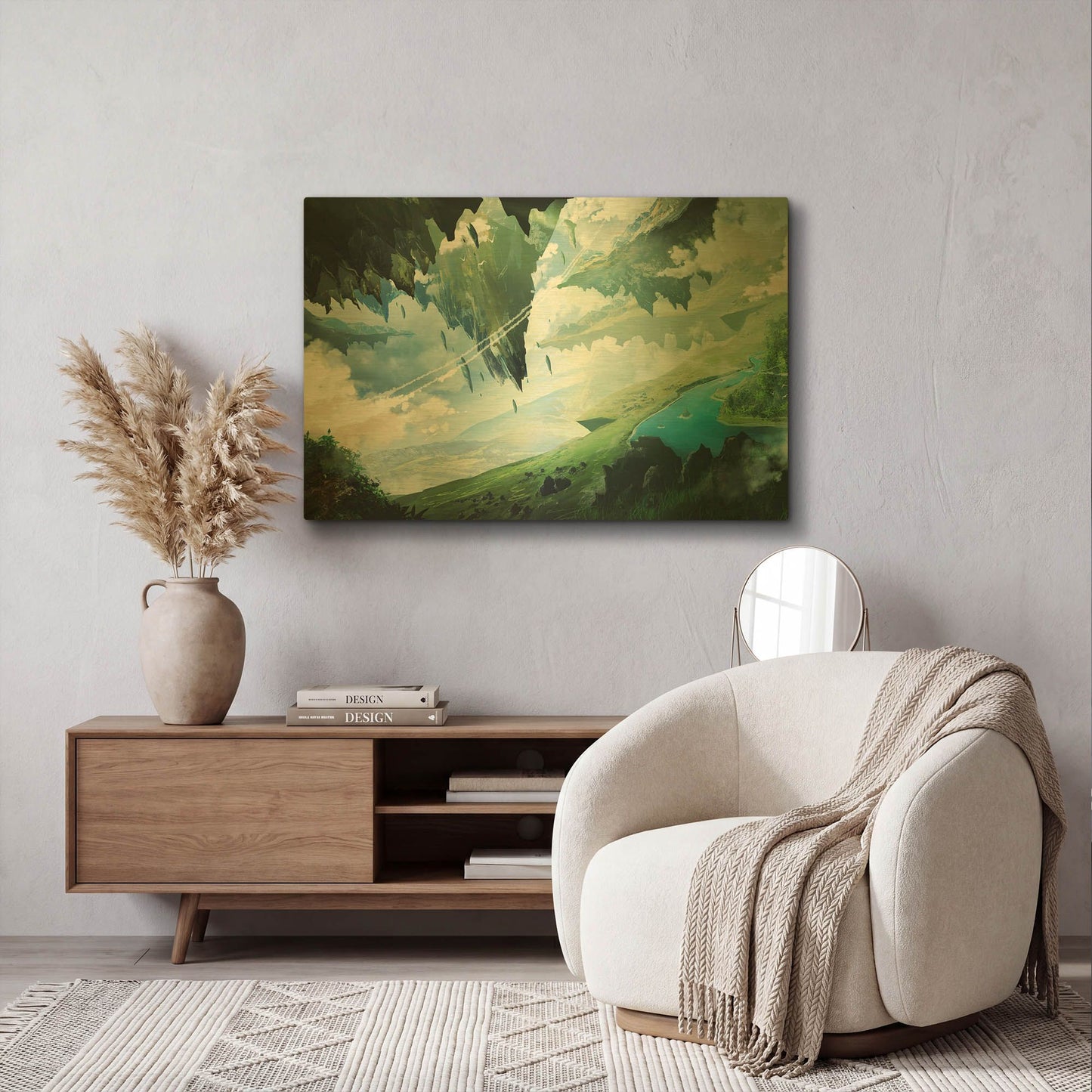 'Floating Island' By Jonathan Lam Gold Metal Wall Art