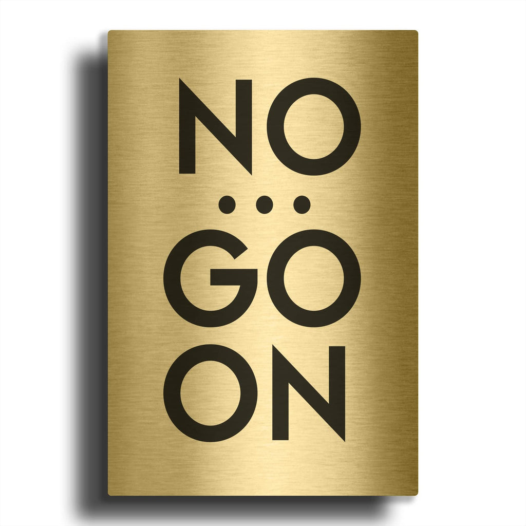 'No... Go On' By Design Fabrikken Gold Metal Wall Art