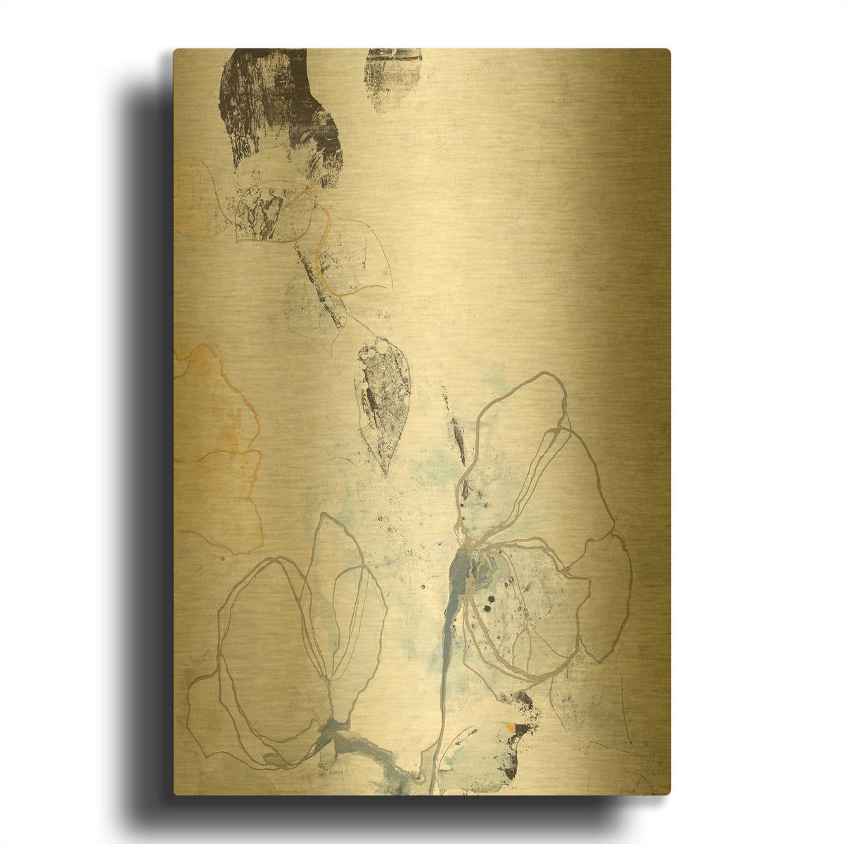 'Nowhere Land 1' By Design Fabrikken Gold Metal Wall Art