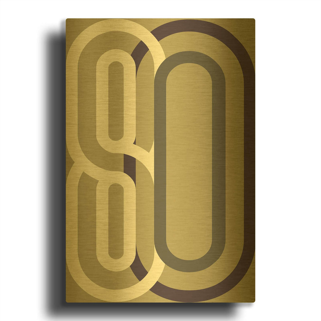 'Numbers 2' By Design Fabrikken Gold Metal Wall Art