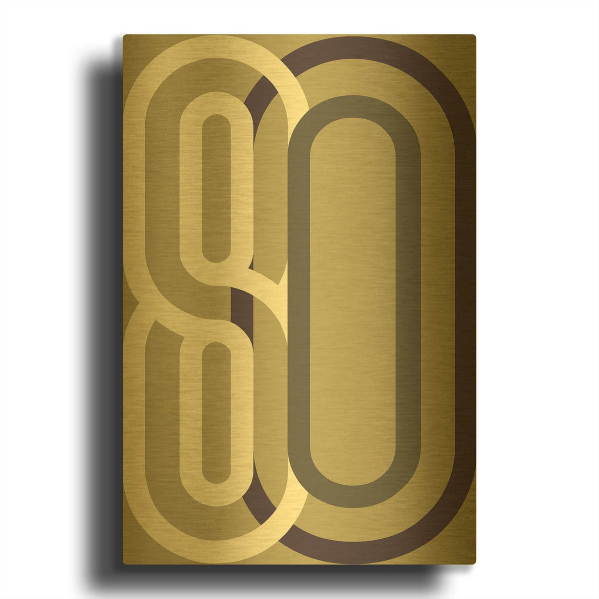 'Numbers 2' By Design Fabrikken Gold Metal Wall Art