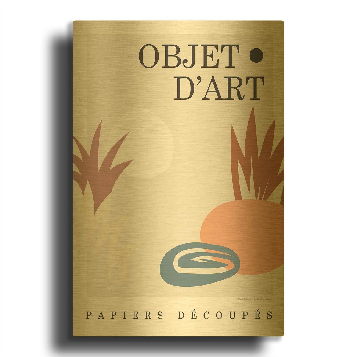 'Objet 6' By Design Fabrikken Gold Metal Wall Art
