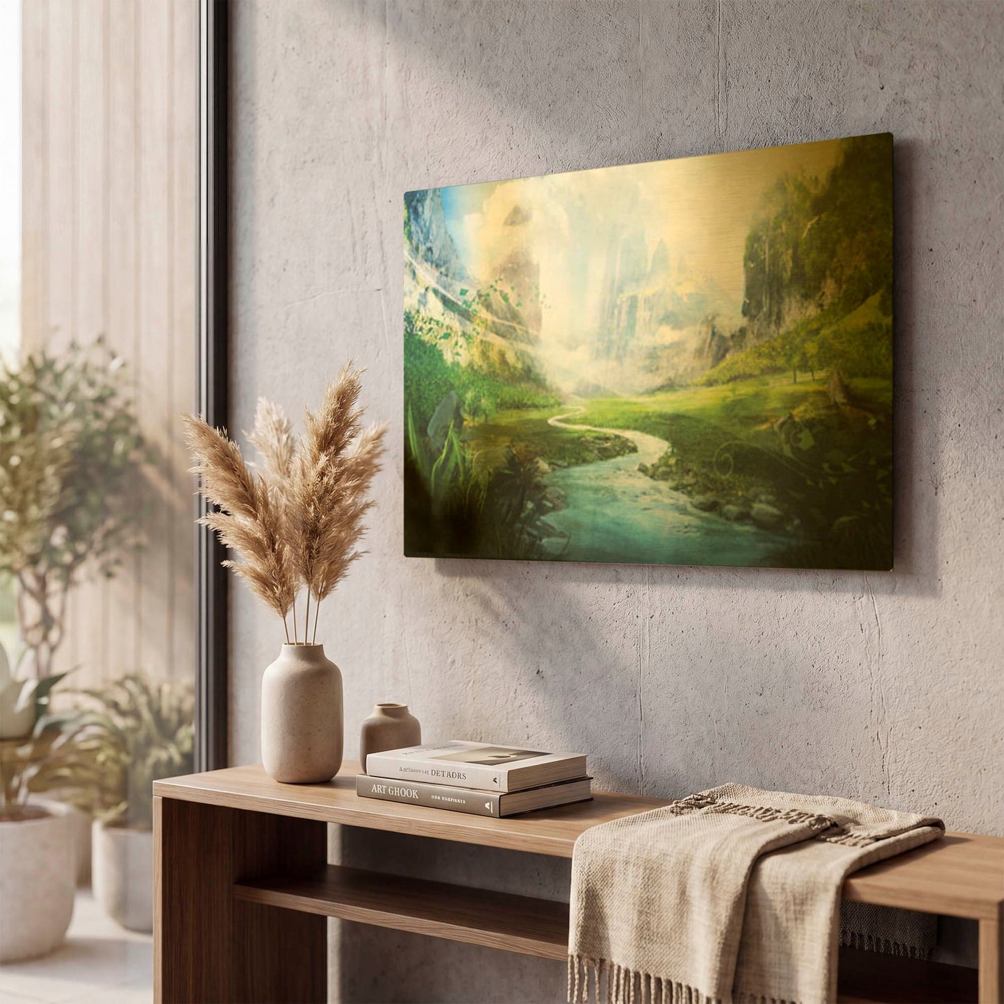 'Peaceful River' By Jonathan Lam Gold Metal Wall Art