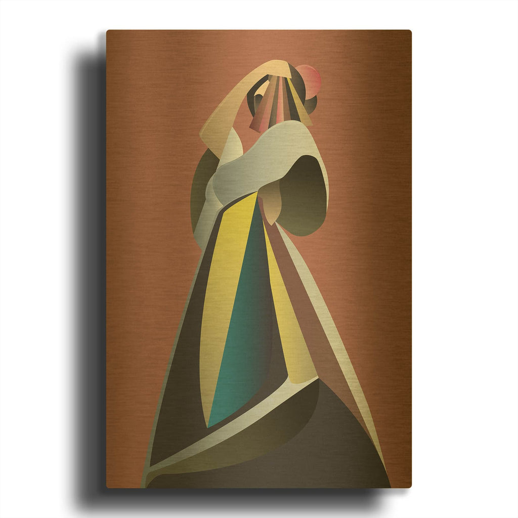 'Off Chart 1' By Design Fabrikken Gold Metal Wall Art