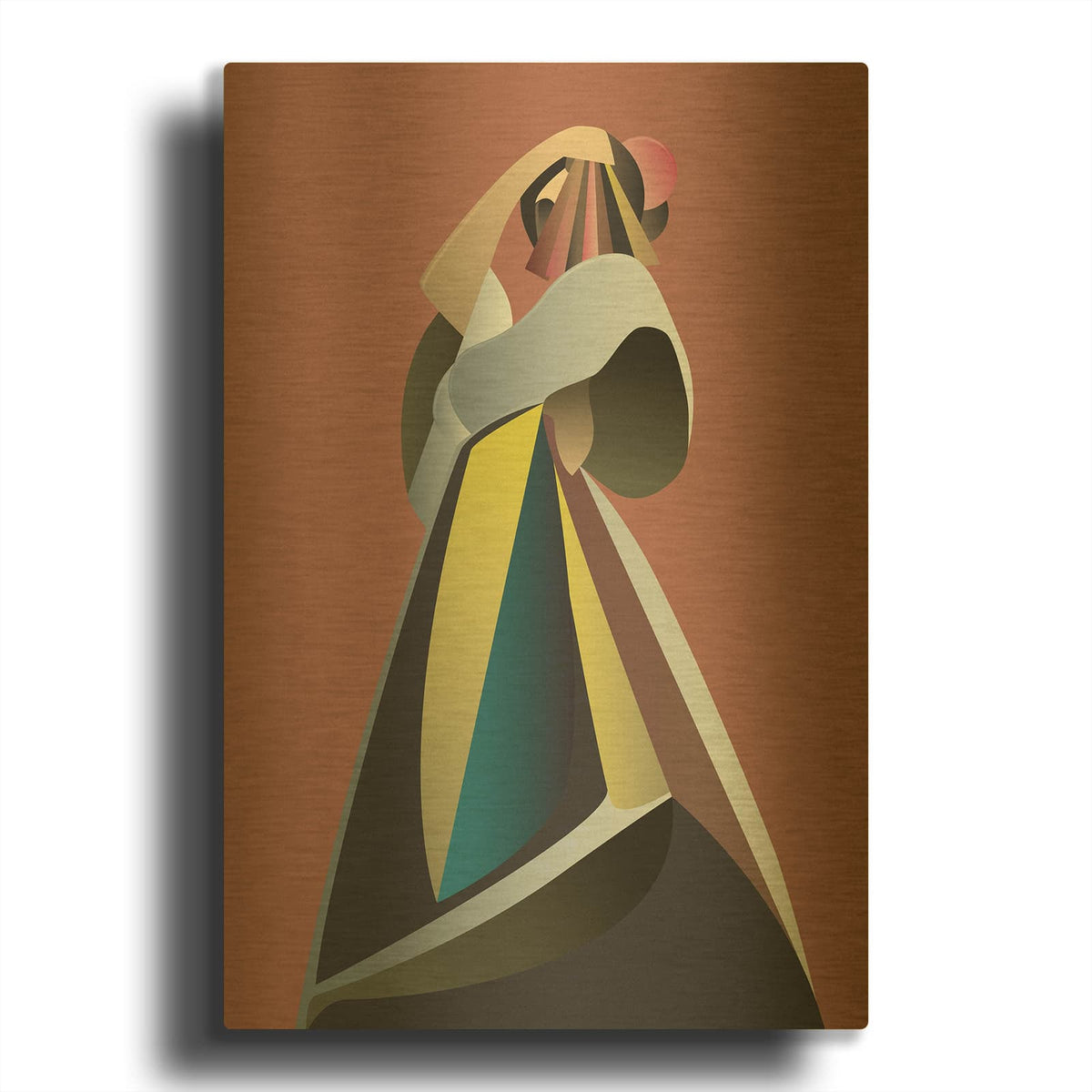 'Off Chart 1' By Design Fabrikken Gold Metal Wall Art