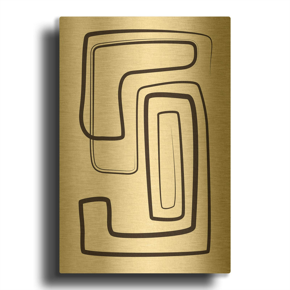 'Oneliners-2' By Design Fabrikken Gold Metal Wall Art