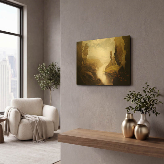 'Sacred Valley' By Jonathan Lam Gold Metal Wall Art