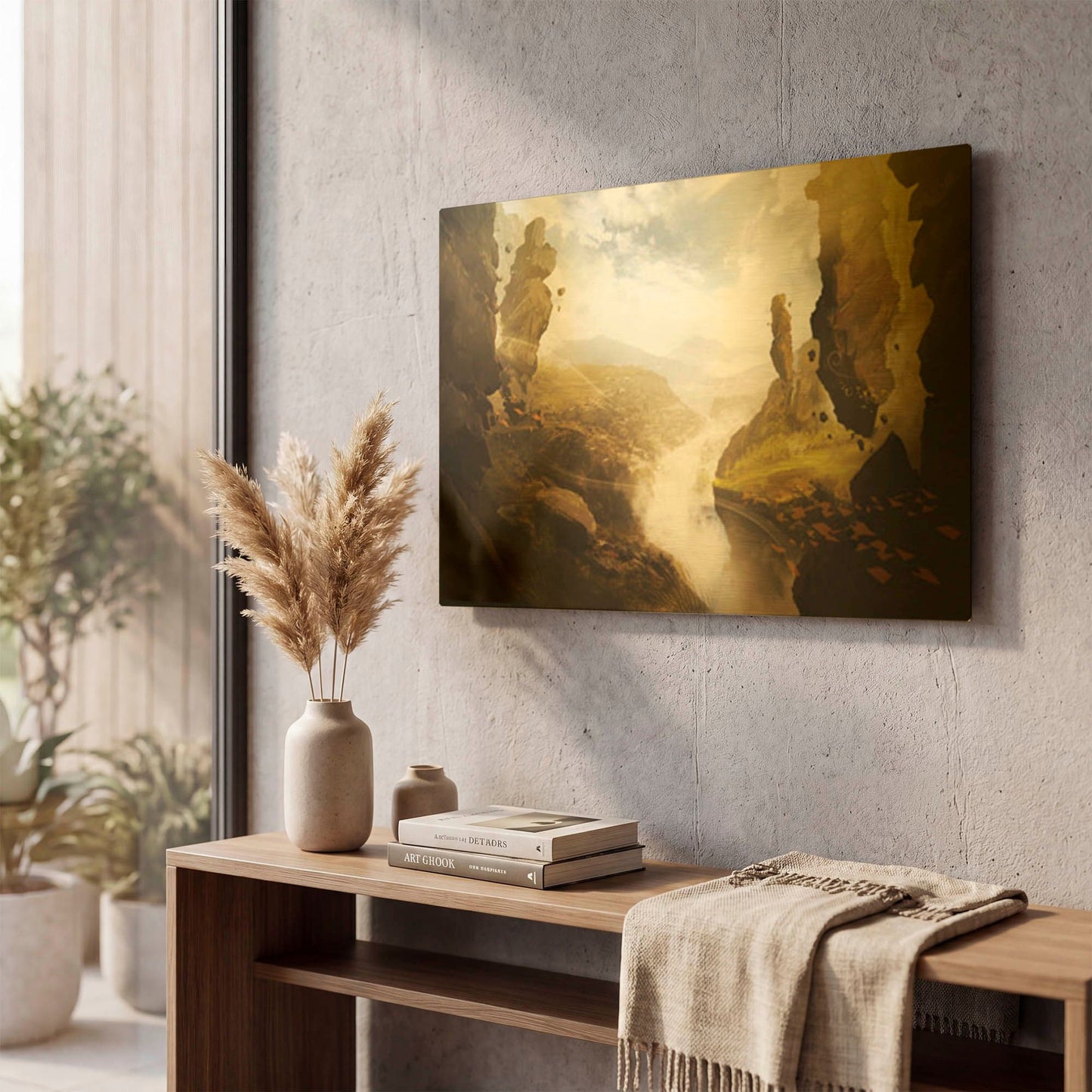 'Sacred Valley' By Jonathan Lam Gold Metal Wall Art