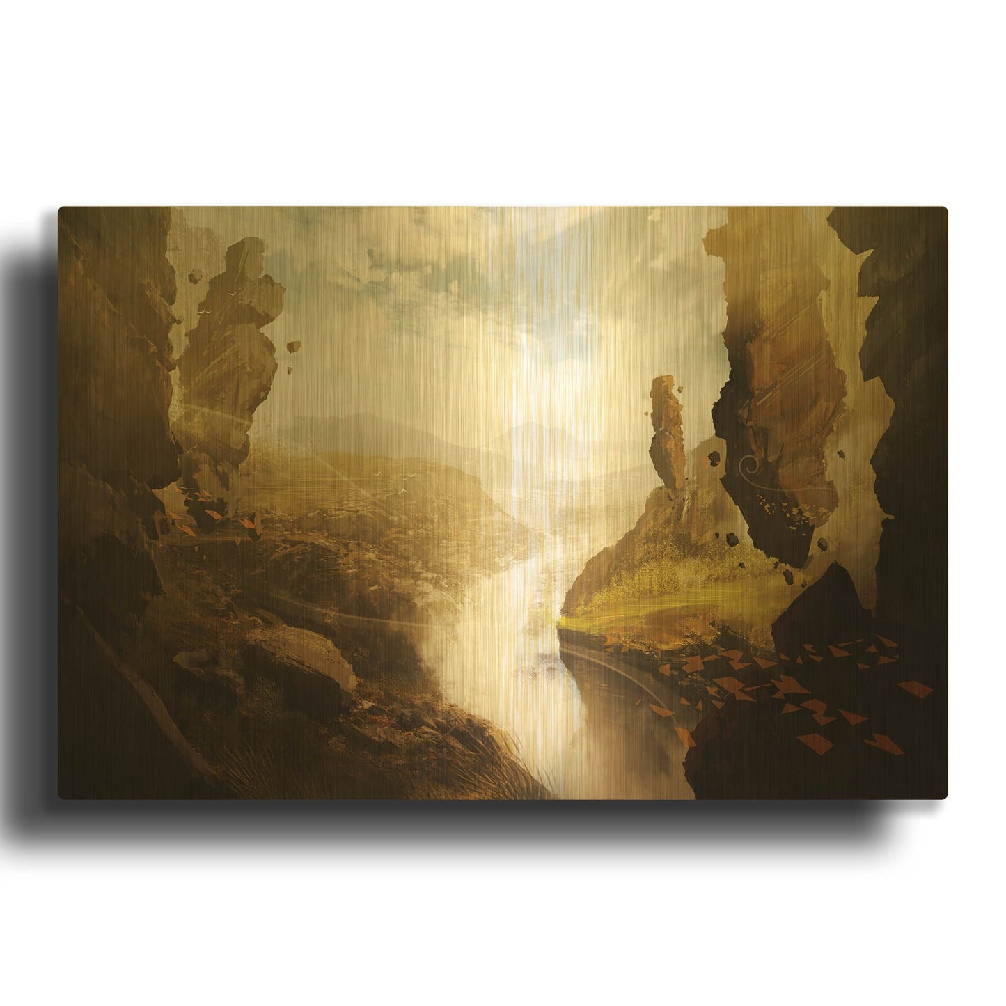 'Sacred Valley' By Jonathan Lam Gold Metal Wall Art