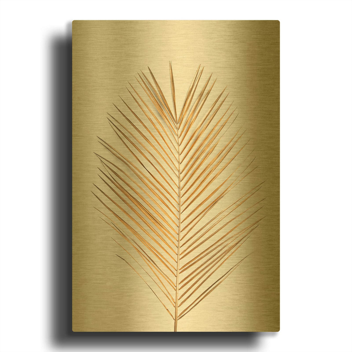 'Palm Leaf Gold' By Design Fabrikken Gold Metal Wall Art