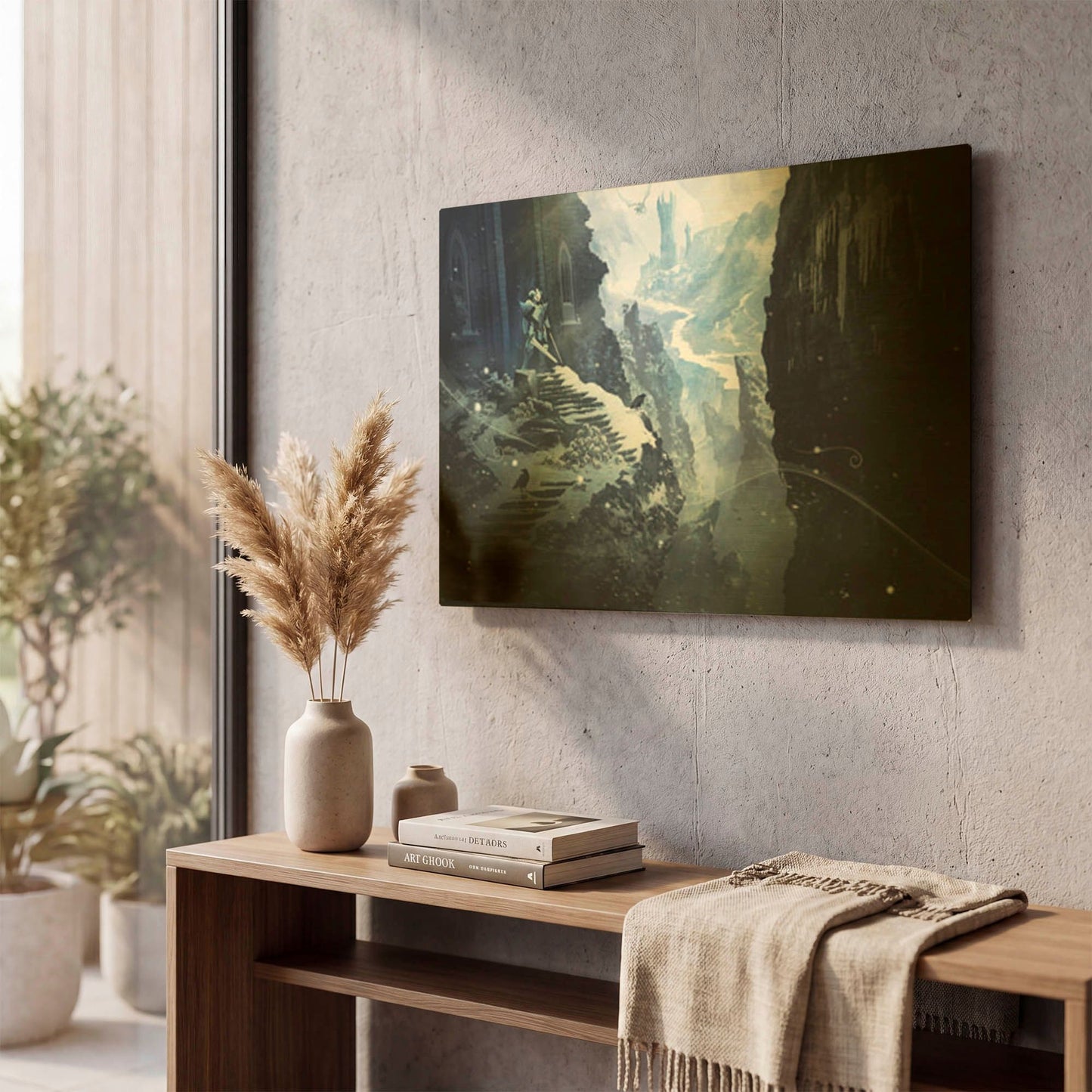 'Winter Ruins' By Jonathan Lam Gold Metal Wall Art