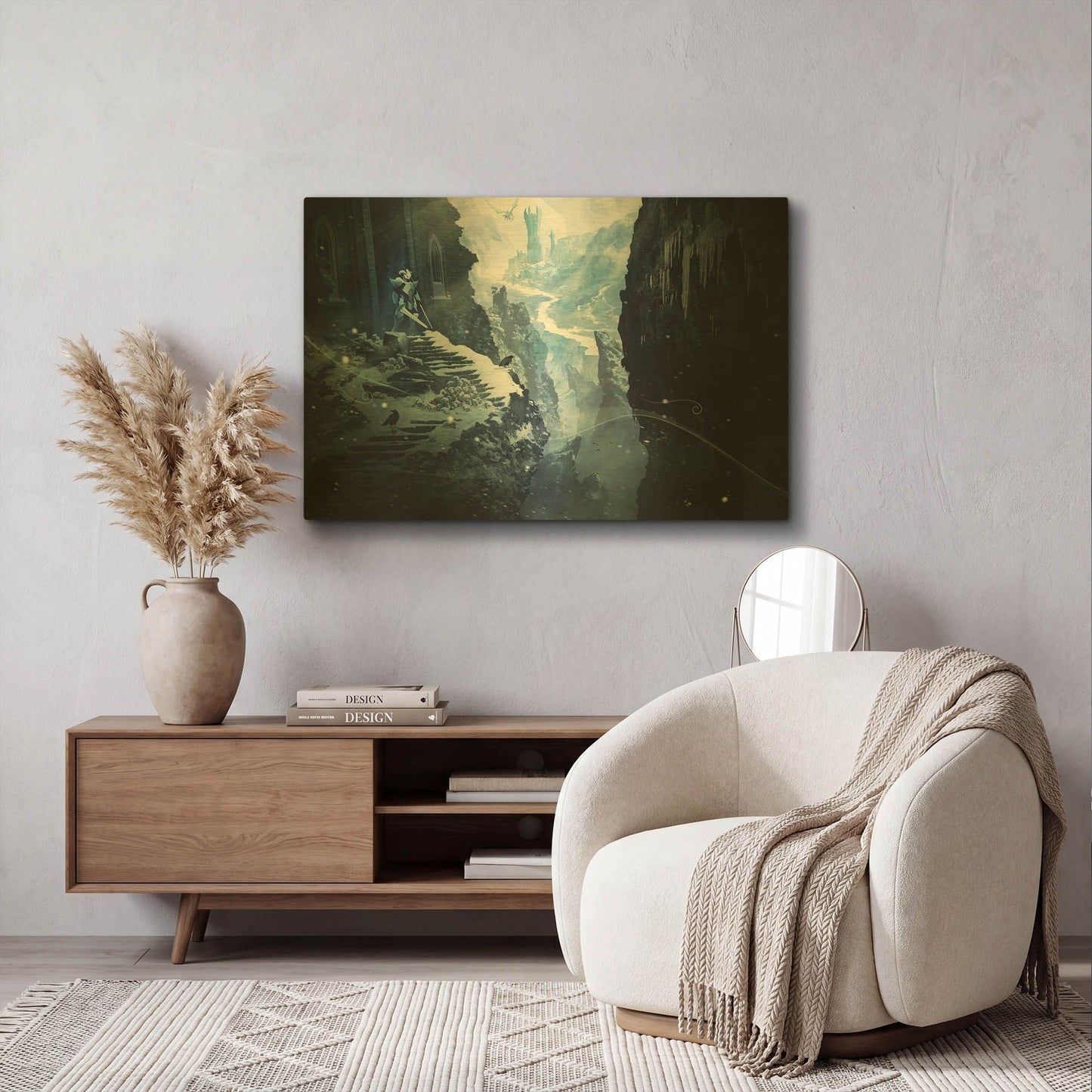 'Winter Ruins' By Jonathan Lam Gold Metal Wall Art