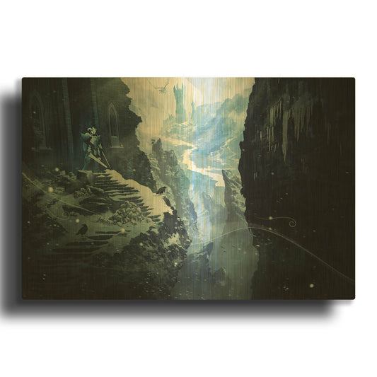 'Winter Ruins' By Jonathan Lam Gold Metal Wall Art