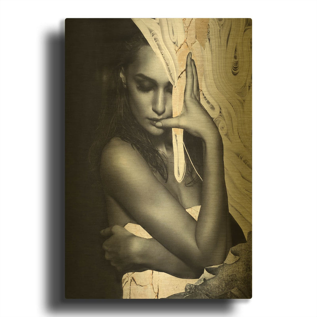 'Paper Look 1' By Design Fabrikken Gold Metal Wall Art