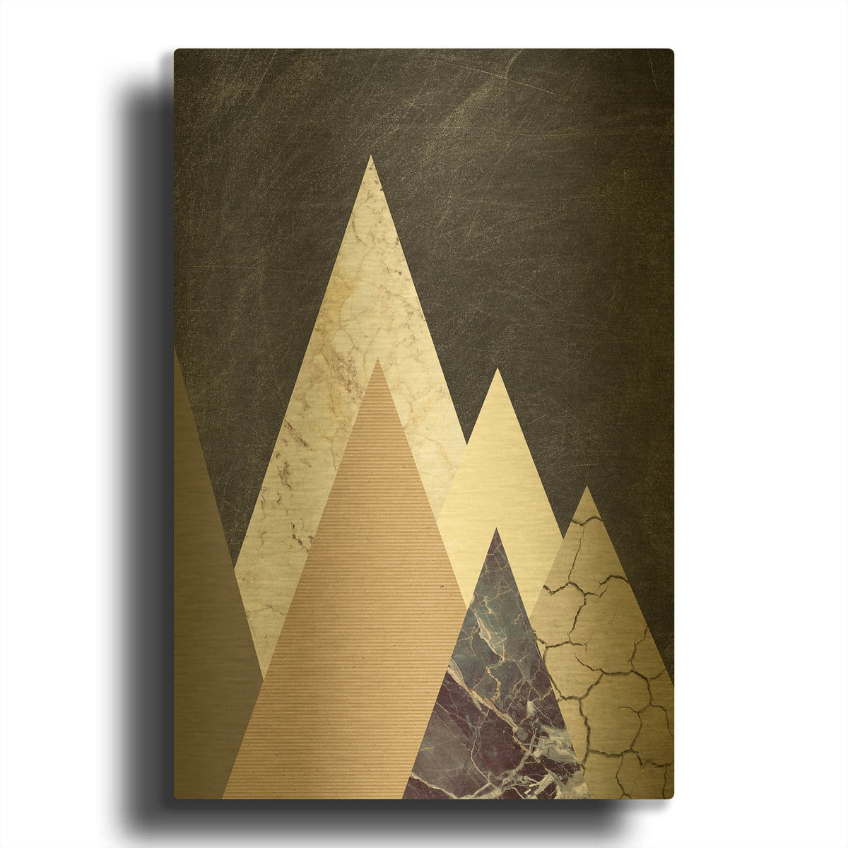'Peaks 2' By Design Fabrikken Gold Metal Wall Art