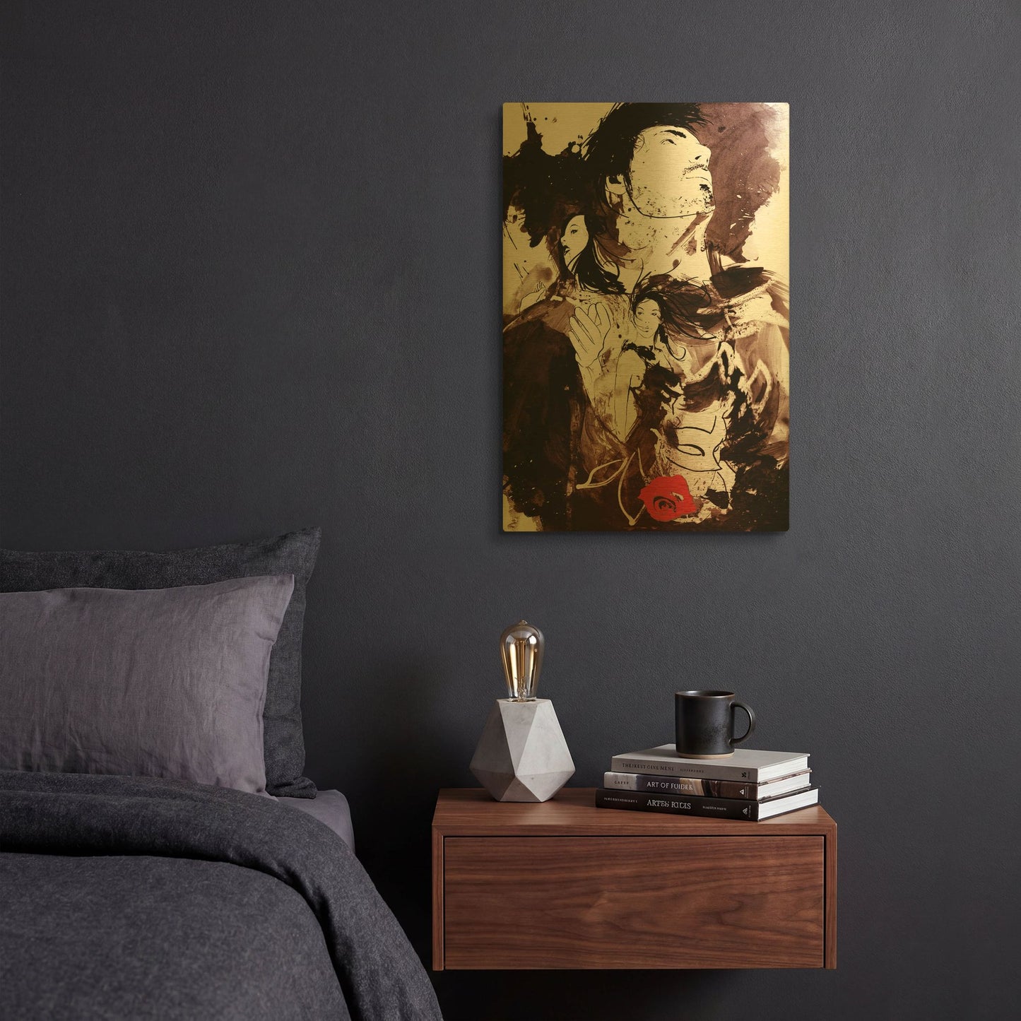 'Romance Revenge Revolution' By Jonathan Lam Gold Metal Wall Art
