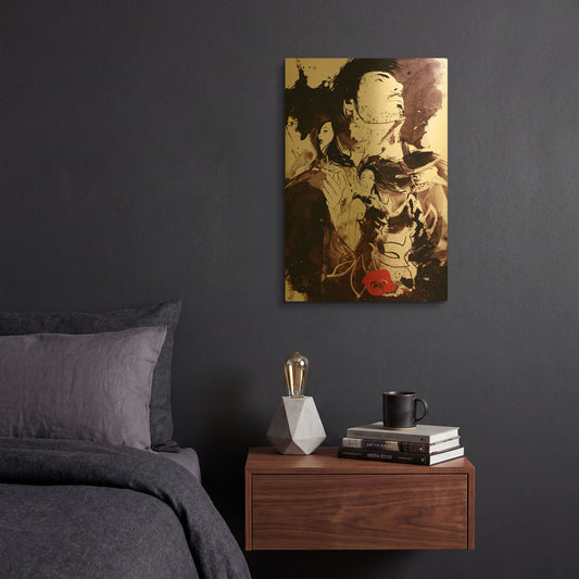 'Romance Revenge Revolution' By Jonathan Lam Gold Metal Wall Art