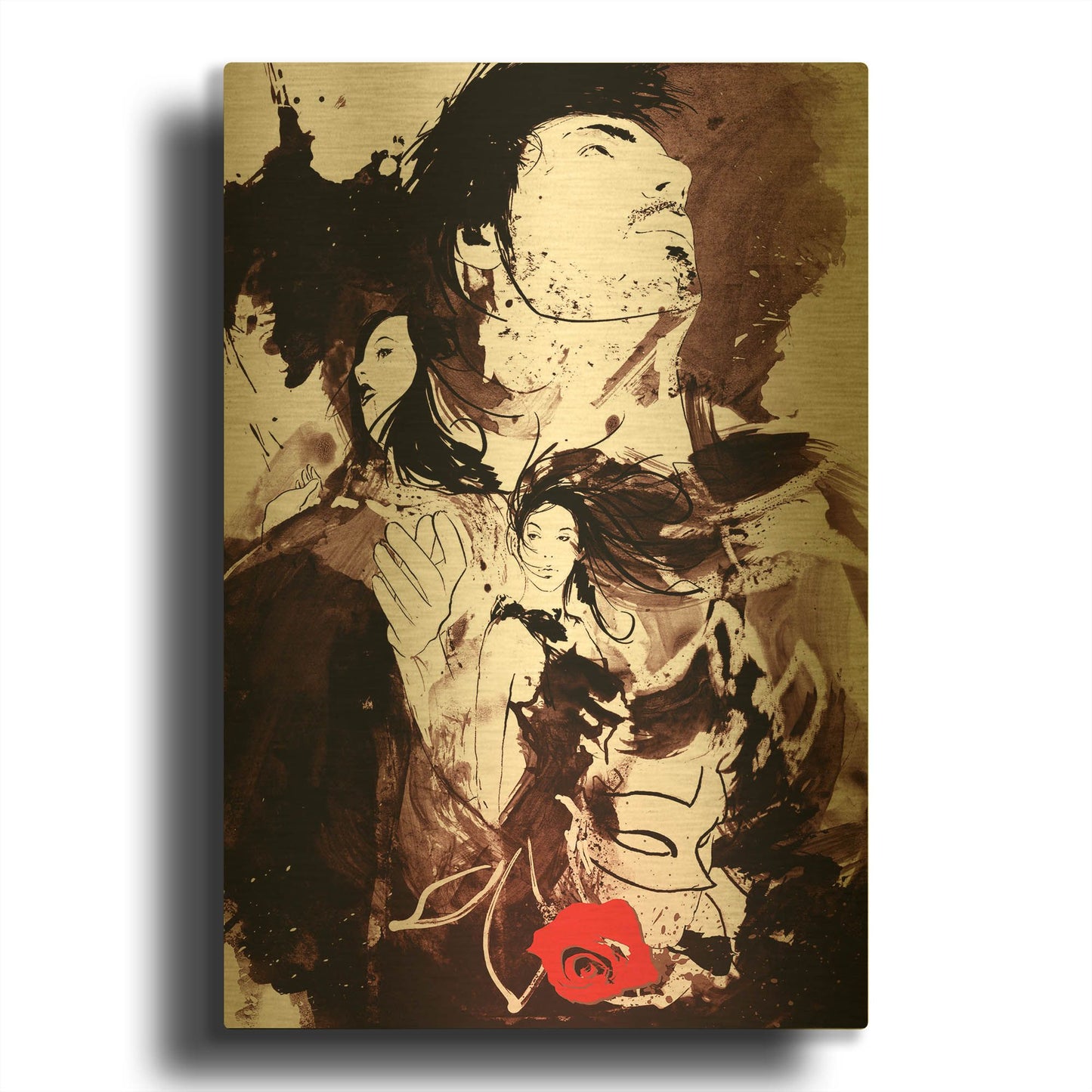 'Romance Revenge Revolution' By Jonathan Lam Gold Metal Wall Art