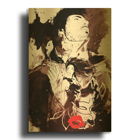 'Romance Revenge Revolution' By Jonathan Lam Gold Metal Wall Art