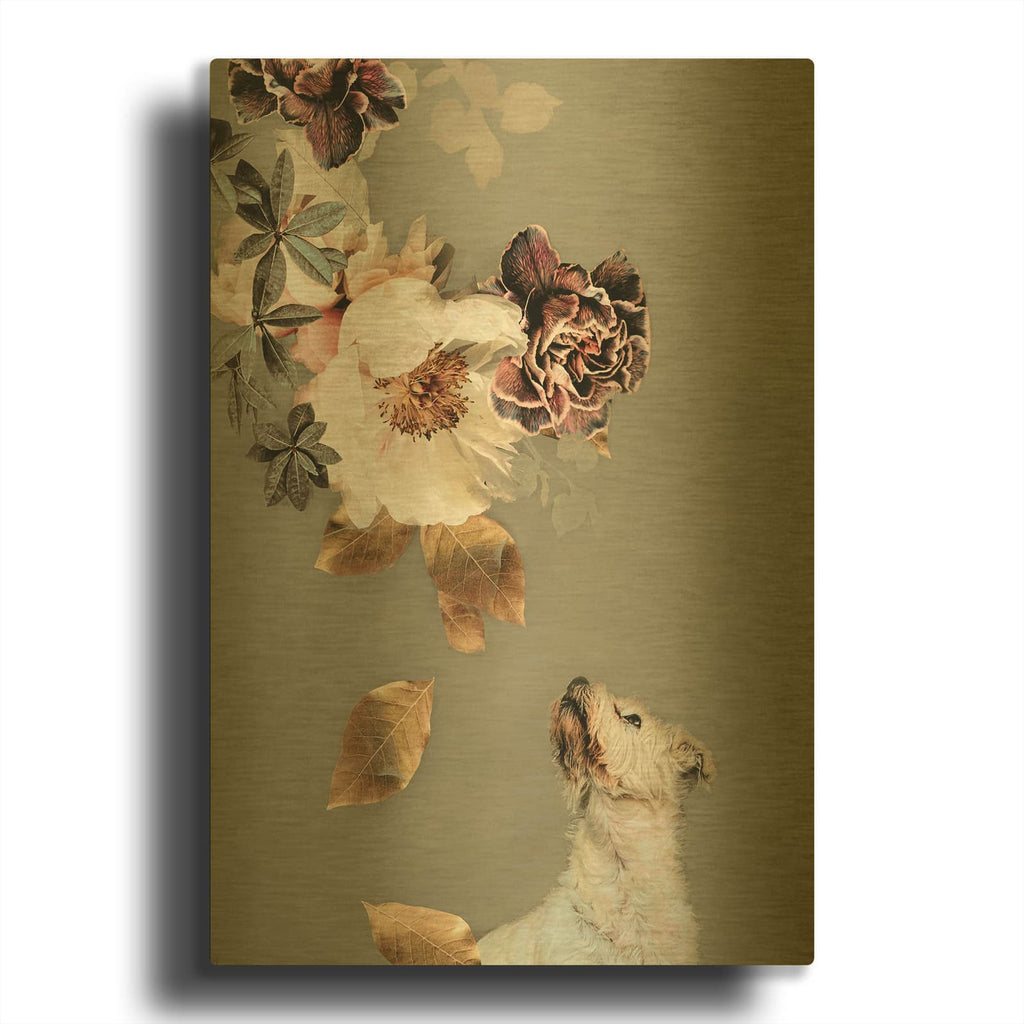 'Pet Couture 2' By Design Fabrikken Gold Metal Wall Art