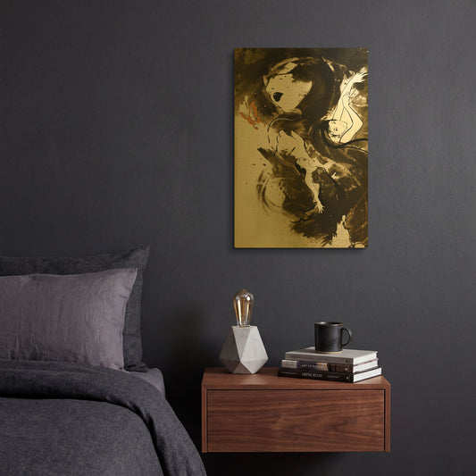 'Fury Fidelity Fate' By Jonathan Lam Gold Metal Wall Art
