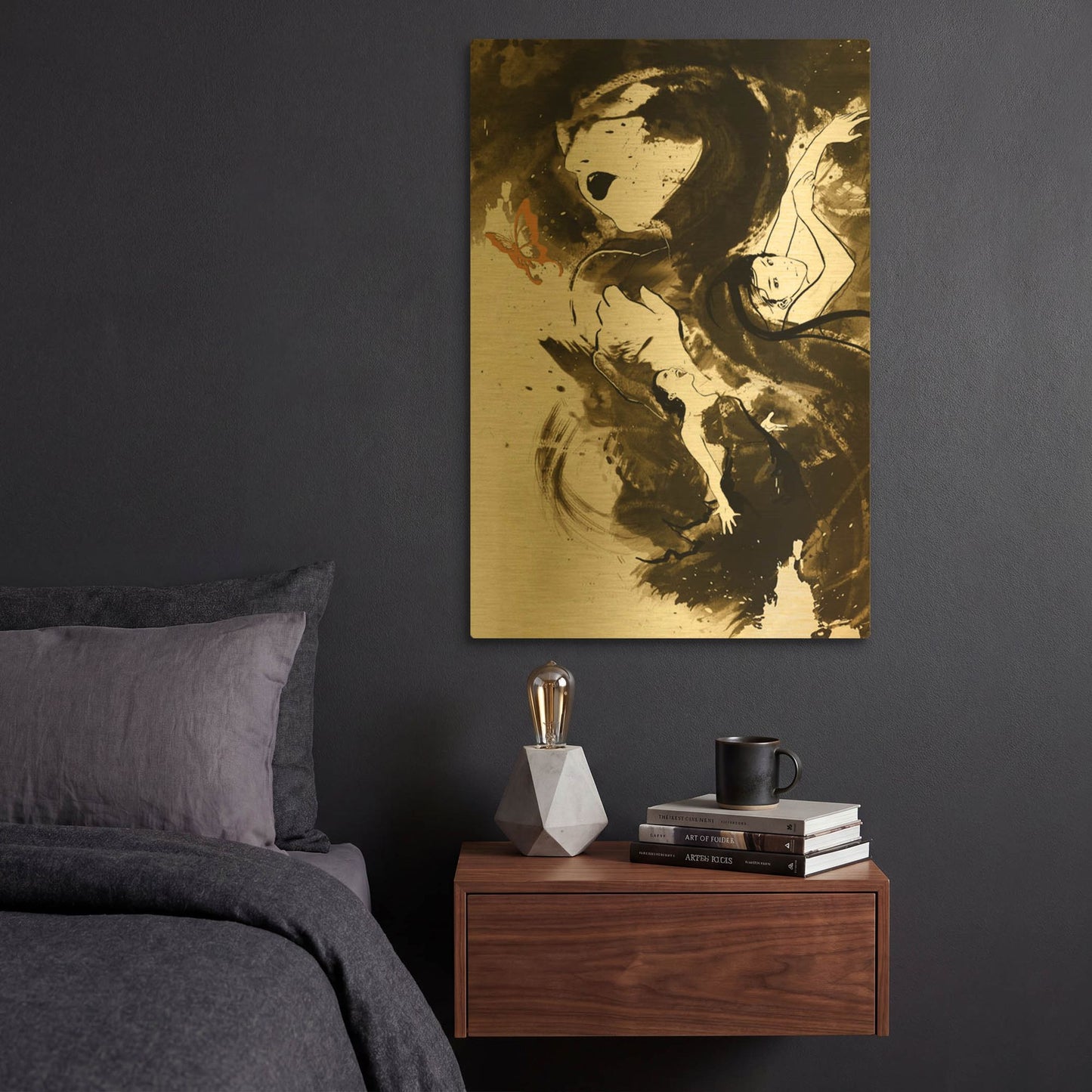 'Fury Fidelity Fate' By Jonathan Lam Gold Metal Wall Art