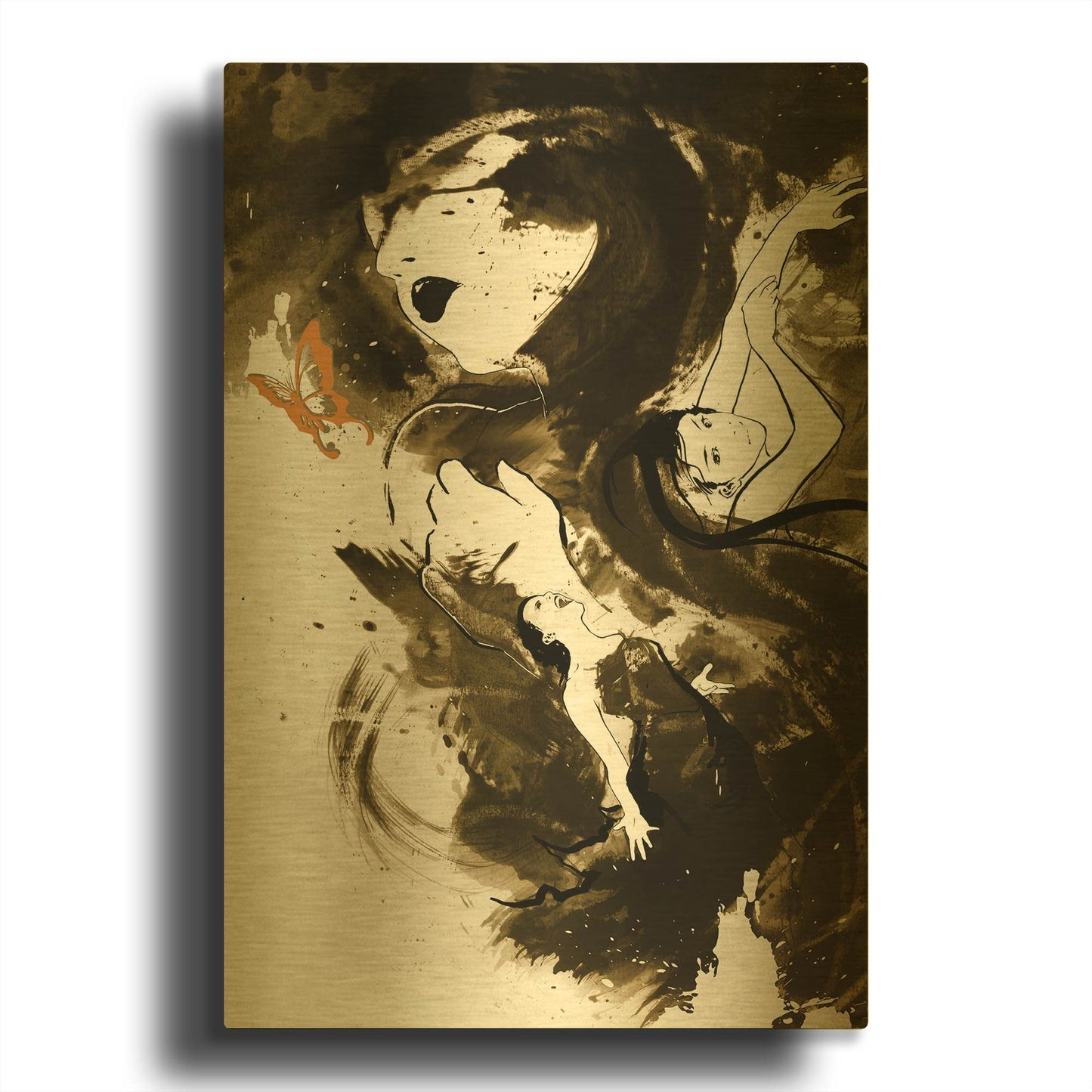 'Fury Fidelity Fate' By Jonathan Lam Gold Metal Wall Art