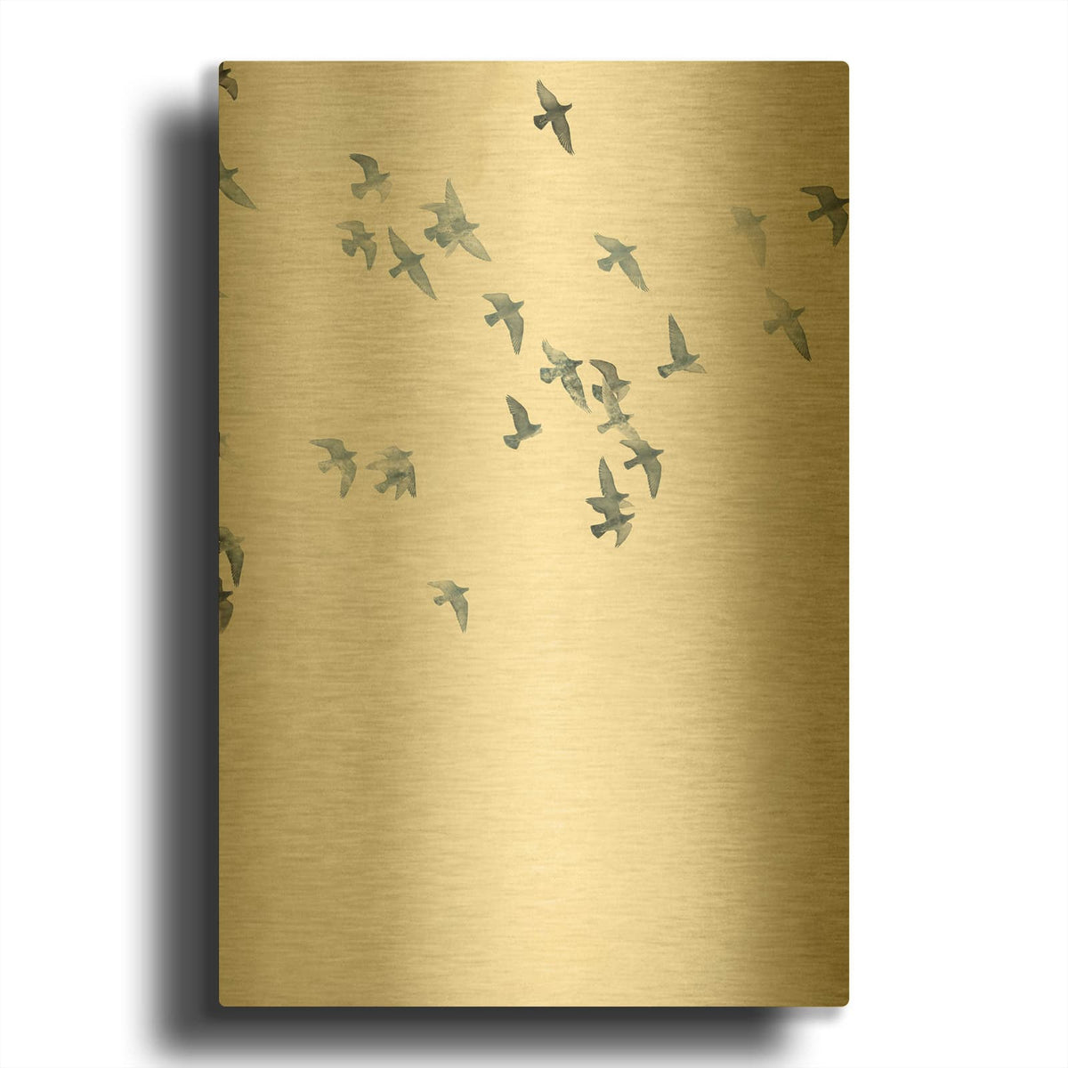 'Pigeons Sky' By Design Fabrikken Gold Metal Wall Art