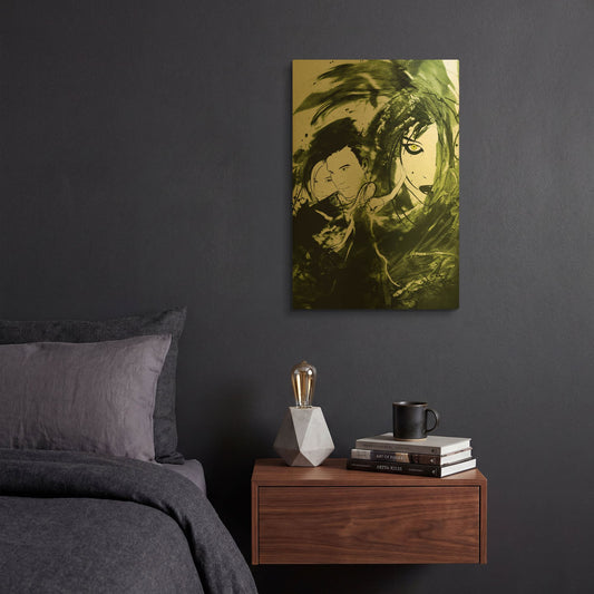 'Brutality Betrayal Beauty' By Jonathan Lam Gold Metal Wall Art