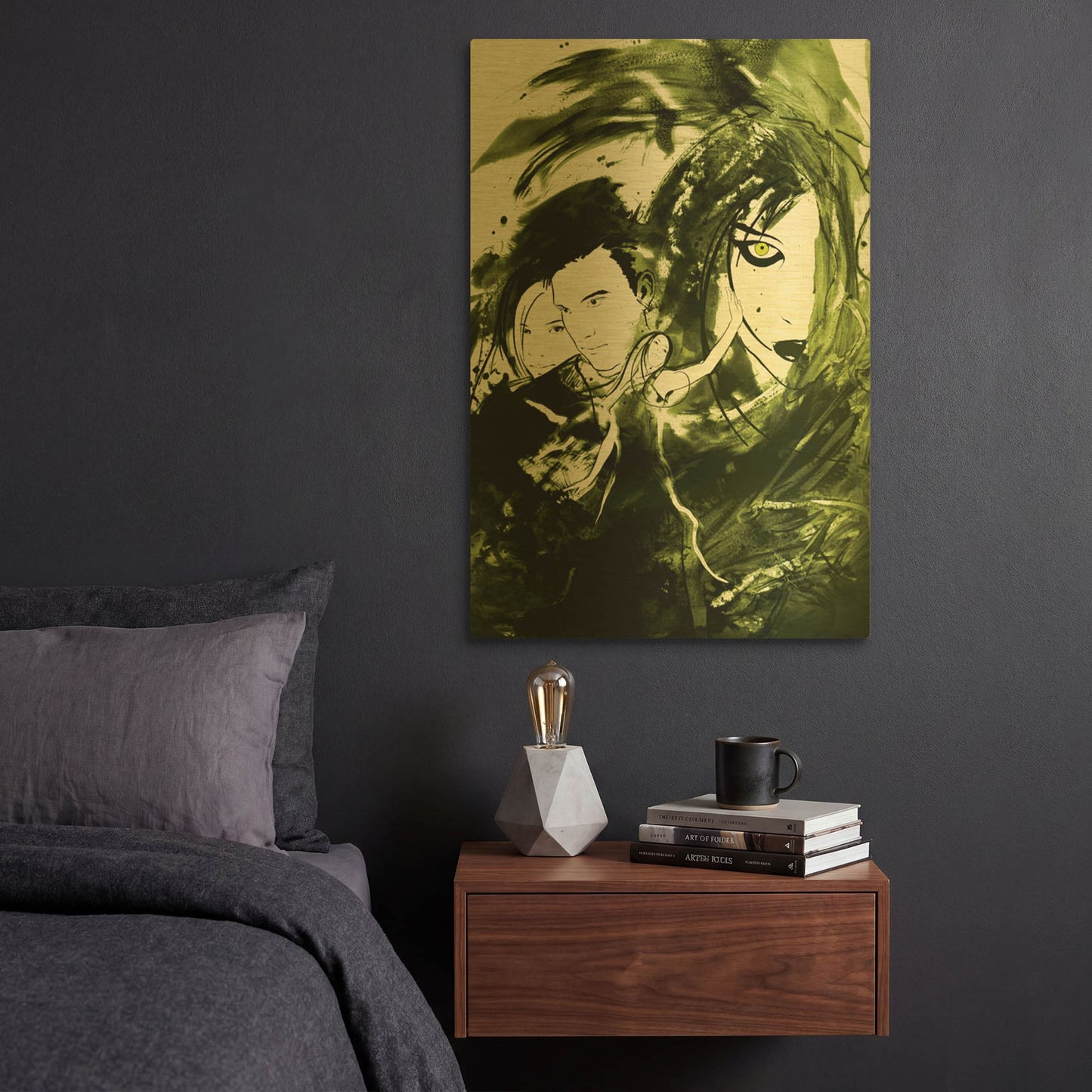 'Brutality Betrayal Beauty' By Jonathan Lam Gold Metal Wall Art