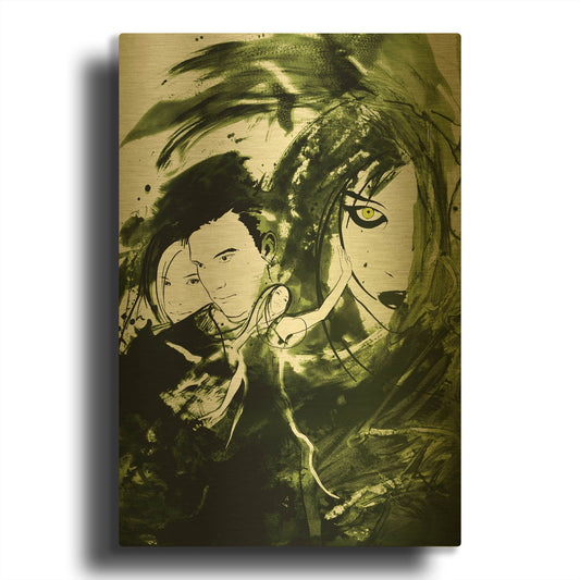 'Brutality Betrayal Beauty' By Jonathan Lam Gold Metal Wall Art